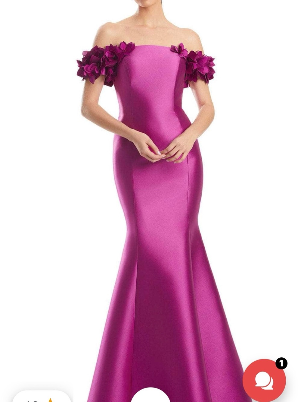 Alexander by Daymor 1991S24 - Floral Appliqued Mermaid Evening Dress